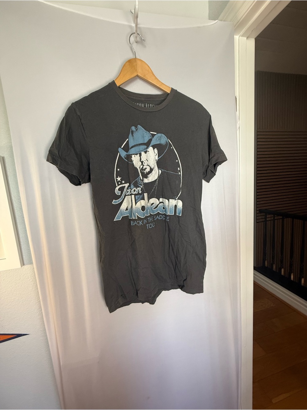 Graphic Tee - Black with Blue Print